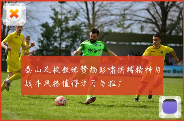 泰山足校教练赞扬彭啸拼搏精神与战斗风格值得学习与推广